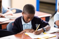 boy writing